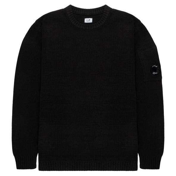 C.P. Company Grey/Brown Knit Crew Neck Sweater