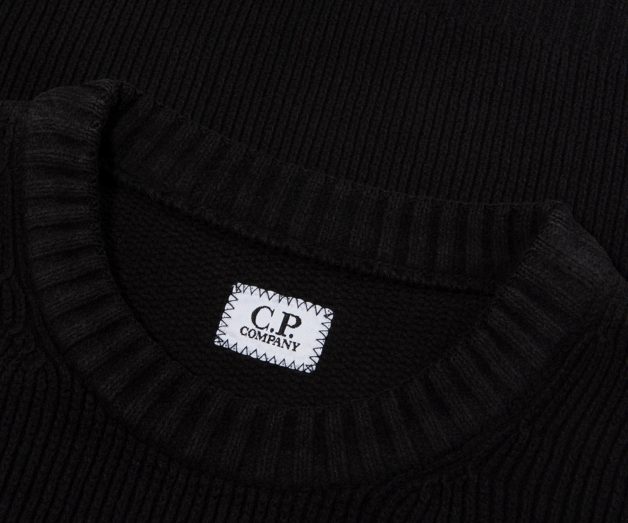 C.P. Company Grey/Brown Knit Crew Neck Sweater
