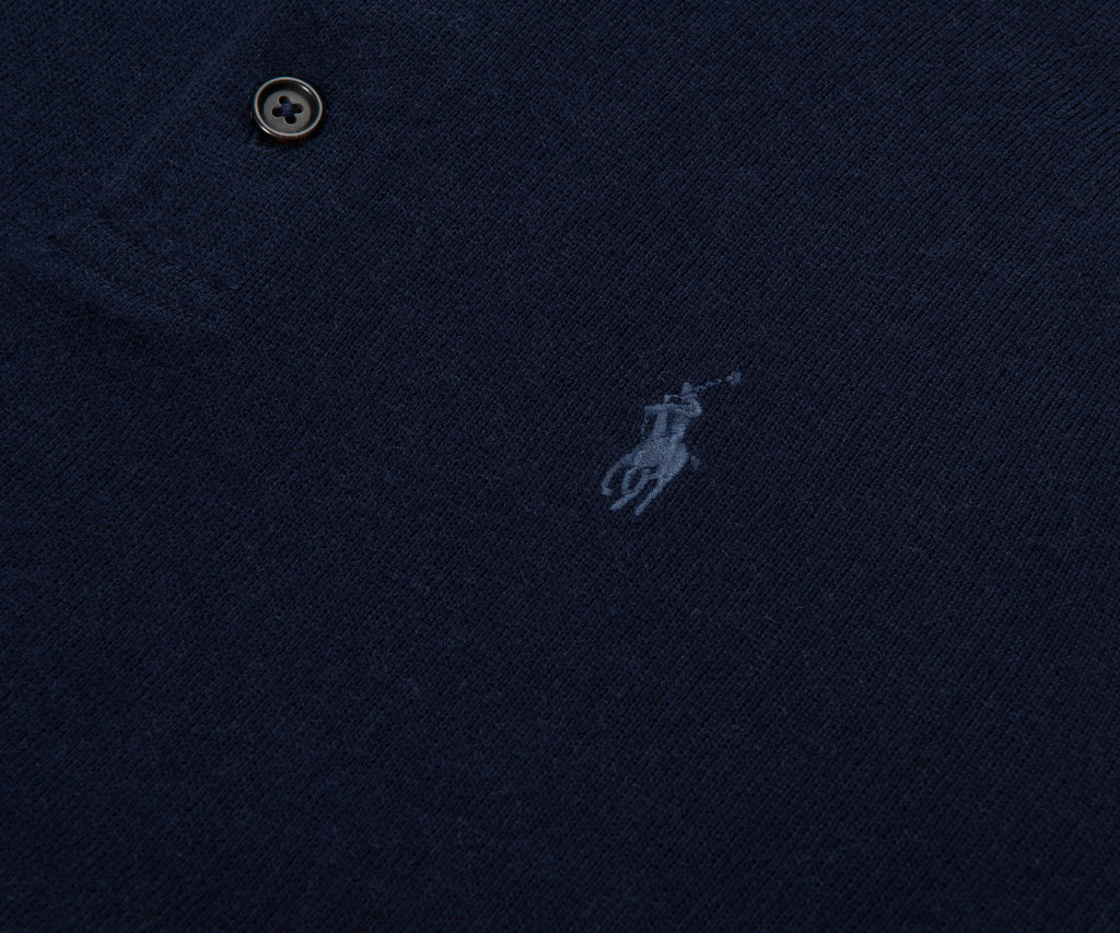 Ralph Lauren Navy Merino Wool LS Polo
