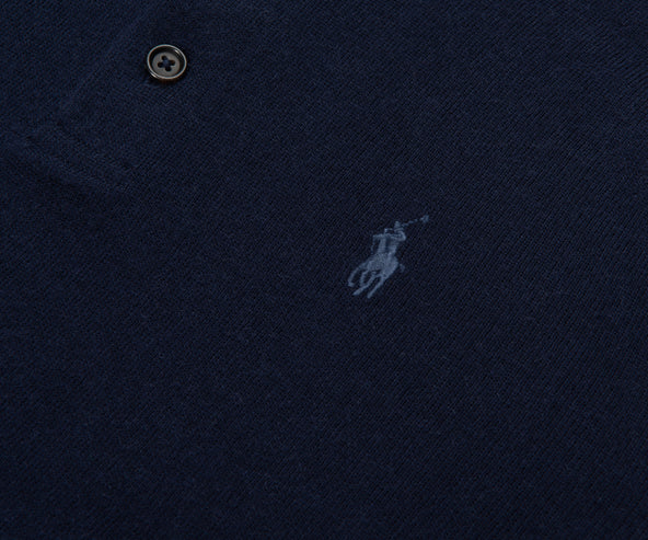 Polo Ralph Lauren Navy Merino Wool LS Polo Shirt