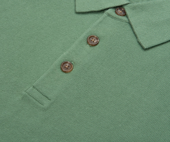 Polo Ralph Lauren Green Knit SS Polo Shirt