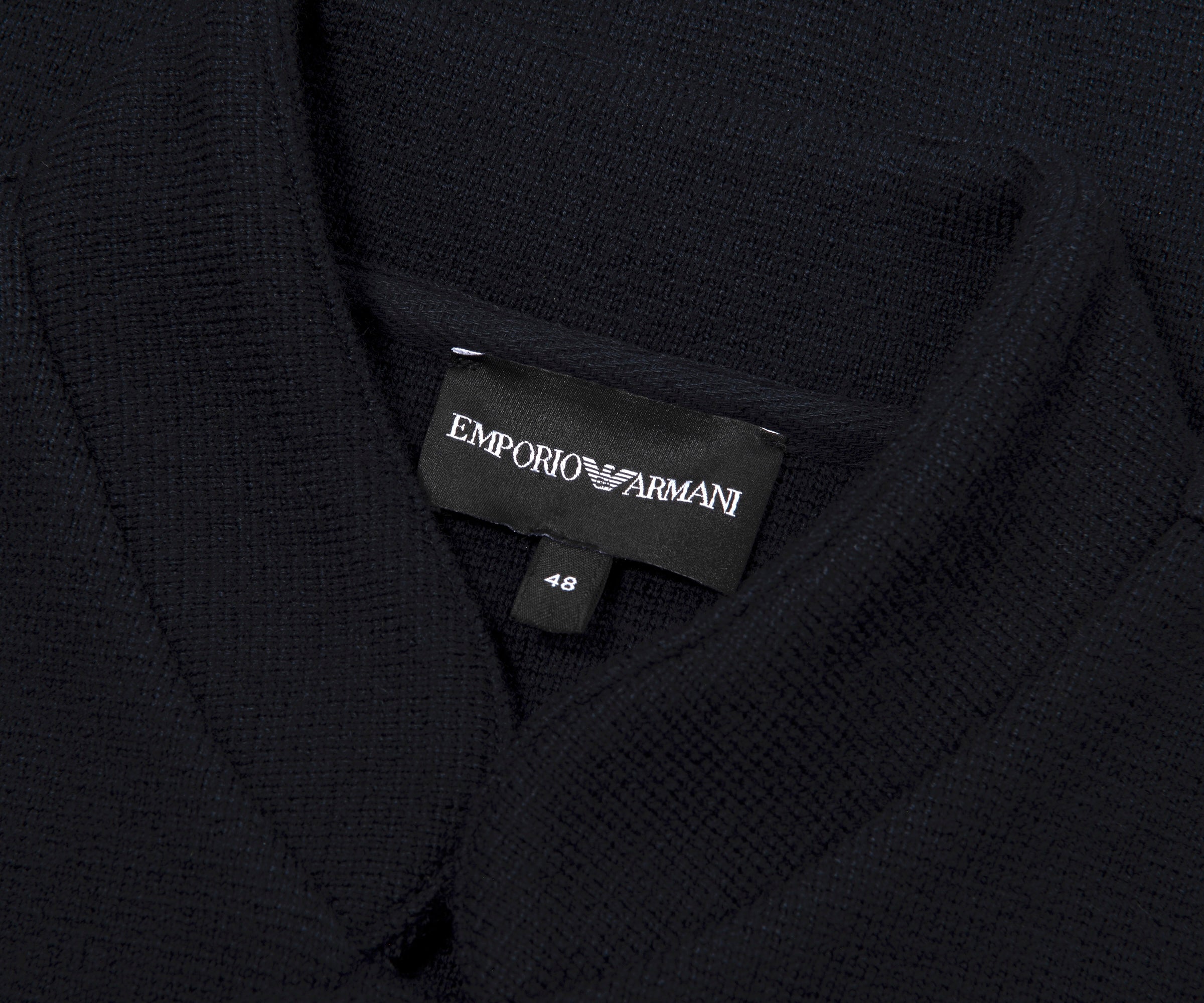 Emporio Armani Navy Knit Jacket