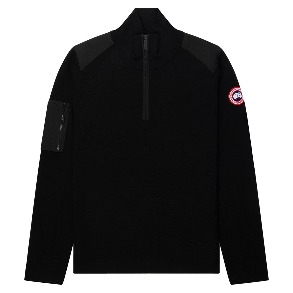 Canada Goose Black Stormont 1/4 Zip Sweater