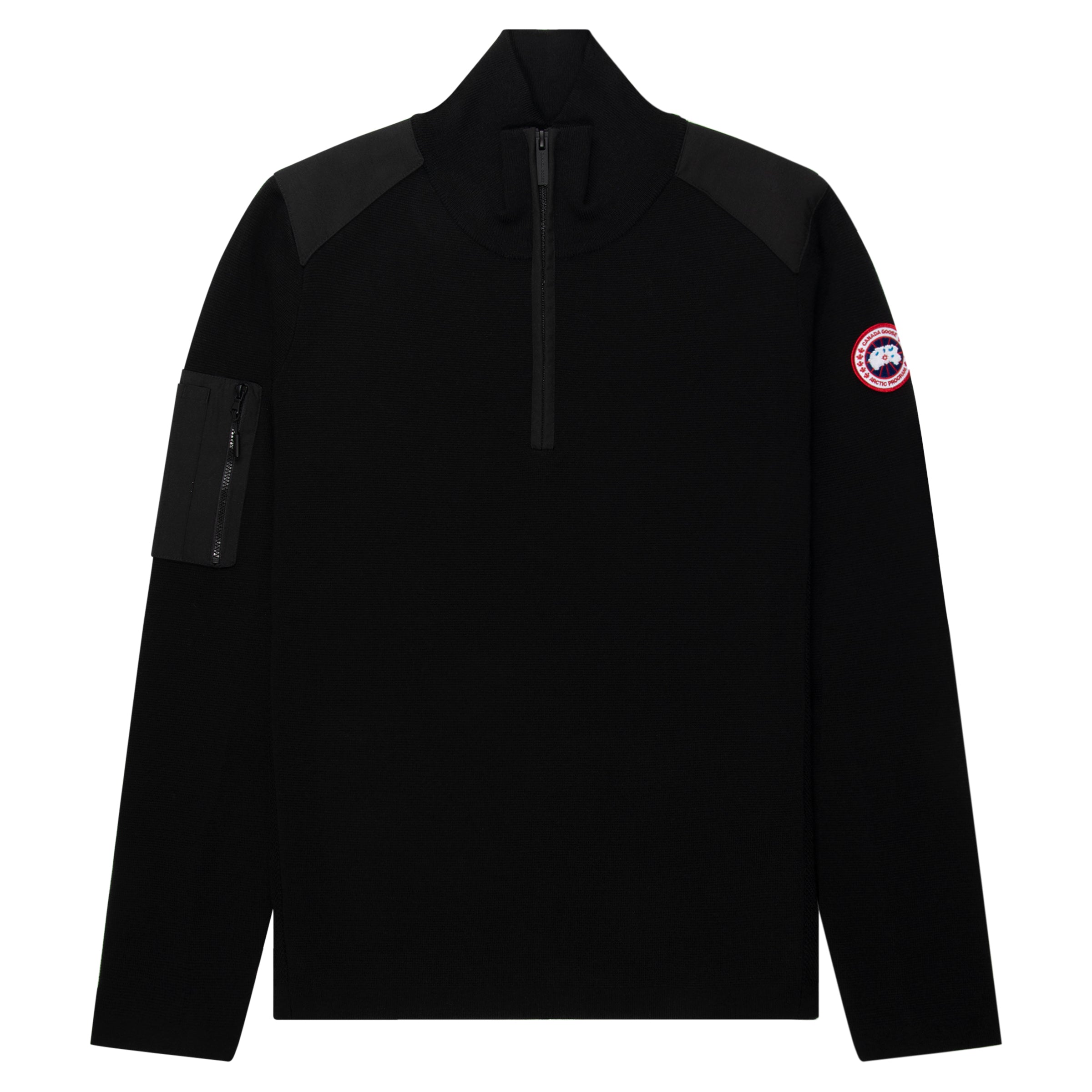 Canada Goose Black Stormont 1/4 Zip Sweater