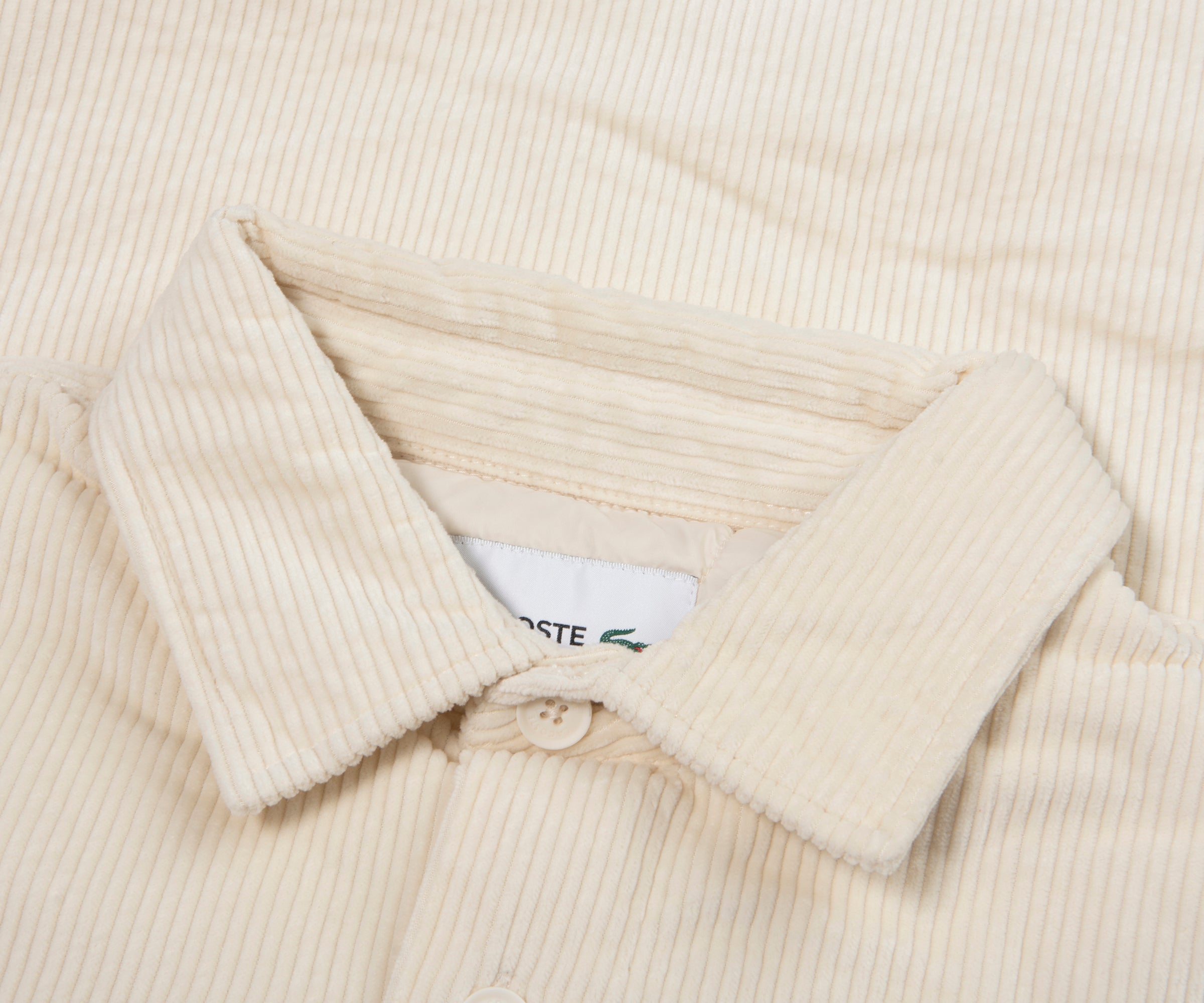 Lacoste Cream Cord Overshirt