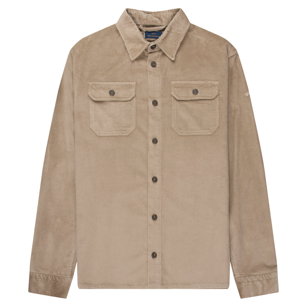 Paul & Shark Sand Thin Cord Overshirt