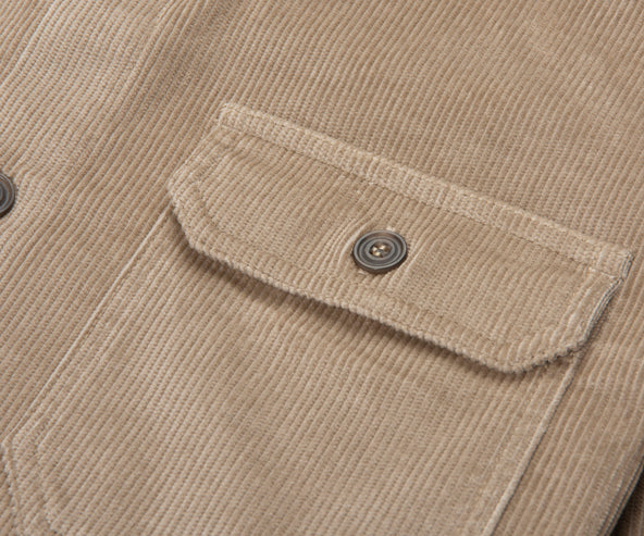 Paul & Shark Sand Thin Cord Overshirt