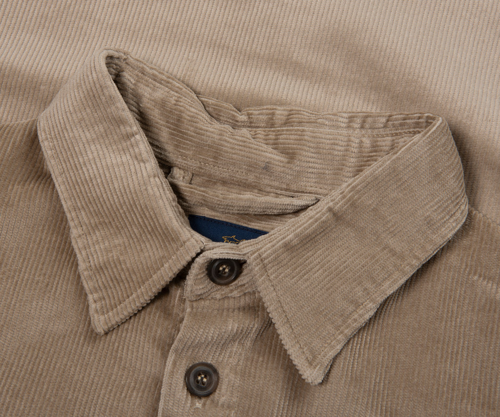 Paul & Shark Sand Thin Cord Overshirt