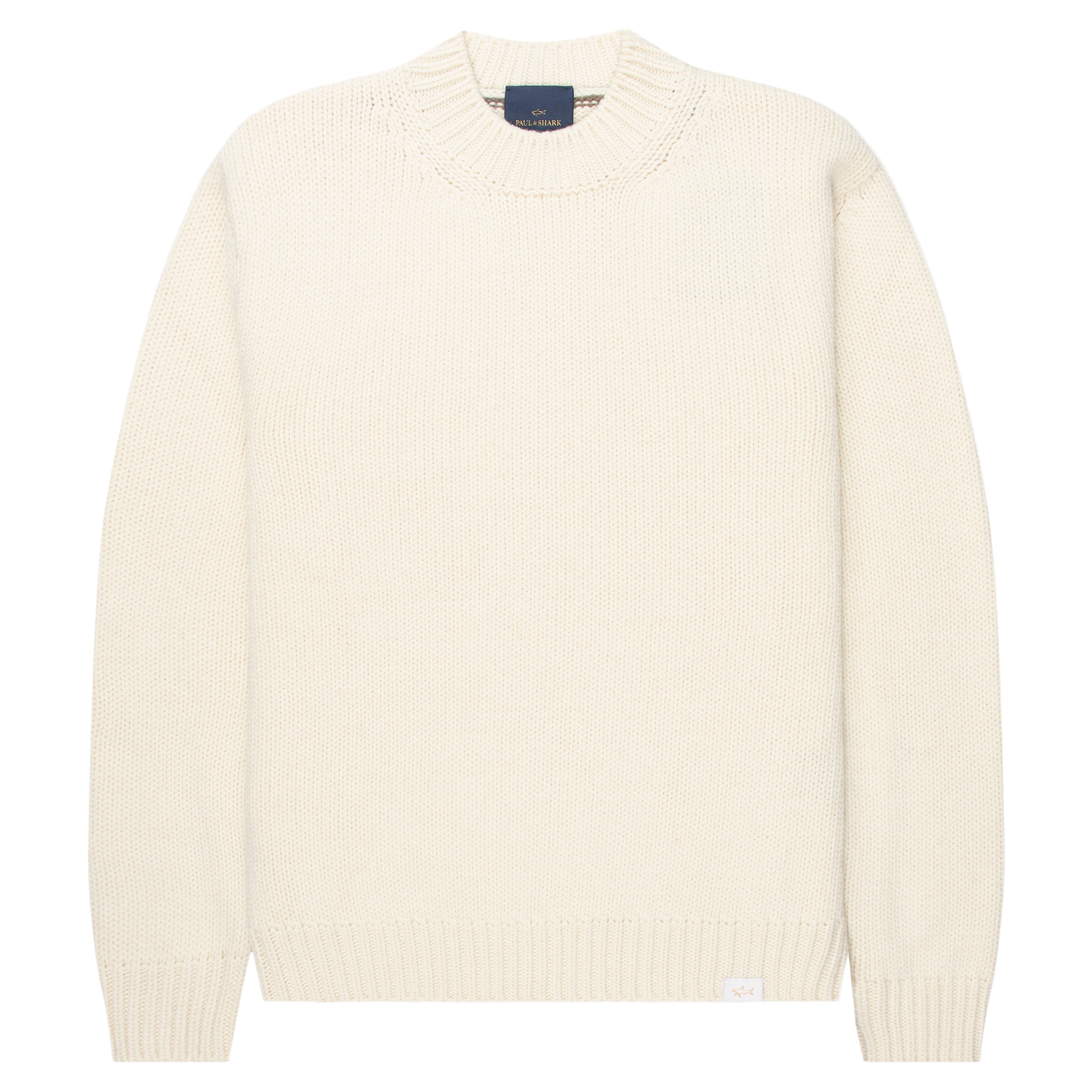 Paul & Shark Cream Woolen Knitted Sweater