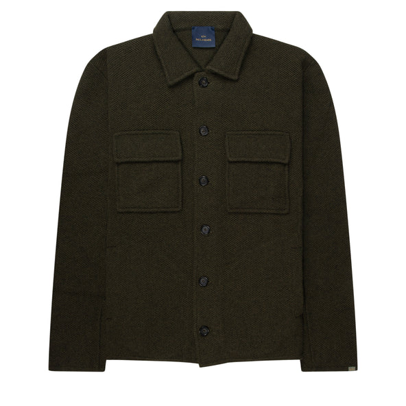 Paul & Shark Green Wool Knitted Overshirt