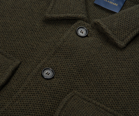 Paul & Shark Green Wool Knitted Overshirt