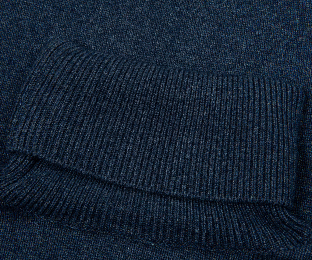 Paul & Shark Blue Knitted Roll Neck