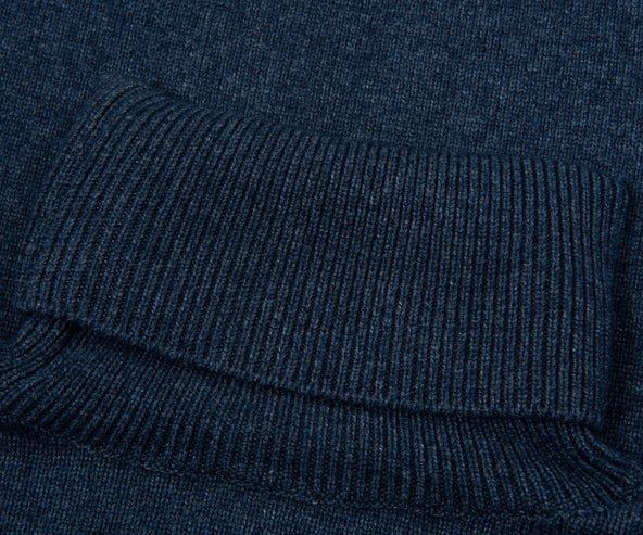 Paul & Shark Blue Knitted Roll Neck