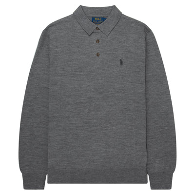 Polo Ralph Lauren Grey Merino Wool L/S Polo