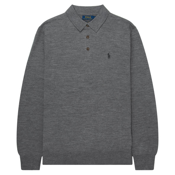 Polo Ralph Lauren Grey Merino Wool L/S Polo