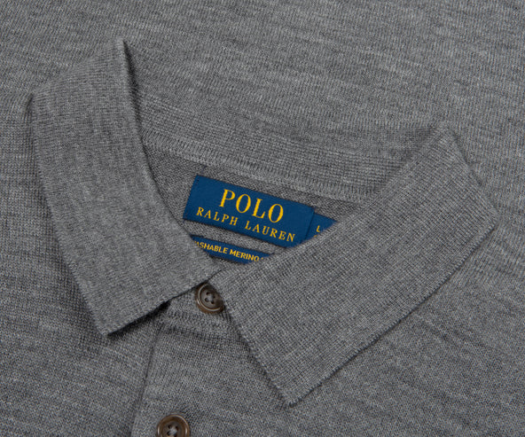 Polo Ralph Lauren Grey Merino Wool L/S Polo