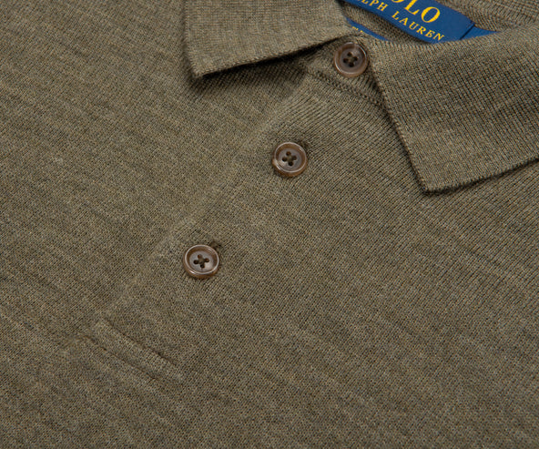 Polo Ralph Lauren Green Merino Wool L/S Polo