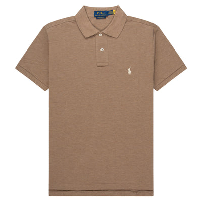 Polo Ralph Lauren Brown Heather Custom Slim Fit Polo Shirt
