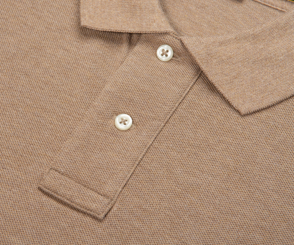 Ralph Lauren Brown Heather Custom Slim Fit Polo Shirt