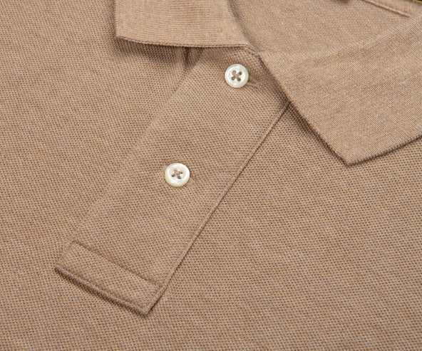 Polo Ralph Lauren Brown Heather Custom Slim Fit Polo Shirt