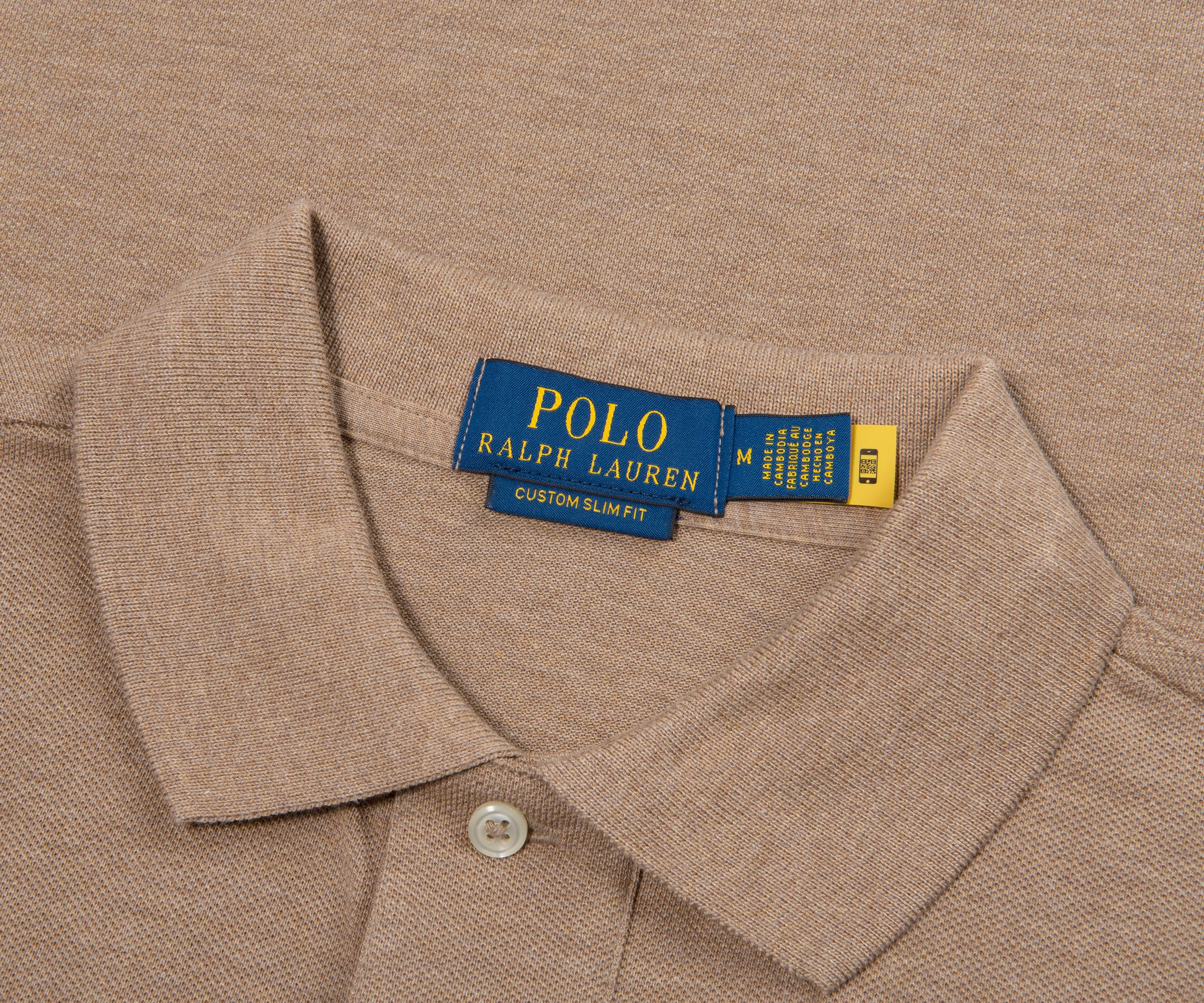 Ralph Lauren Brown Heather Custom Slim Fit Polo Shirt