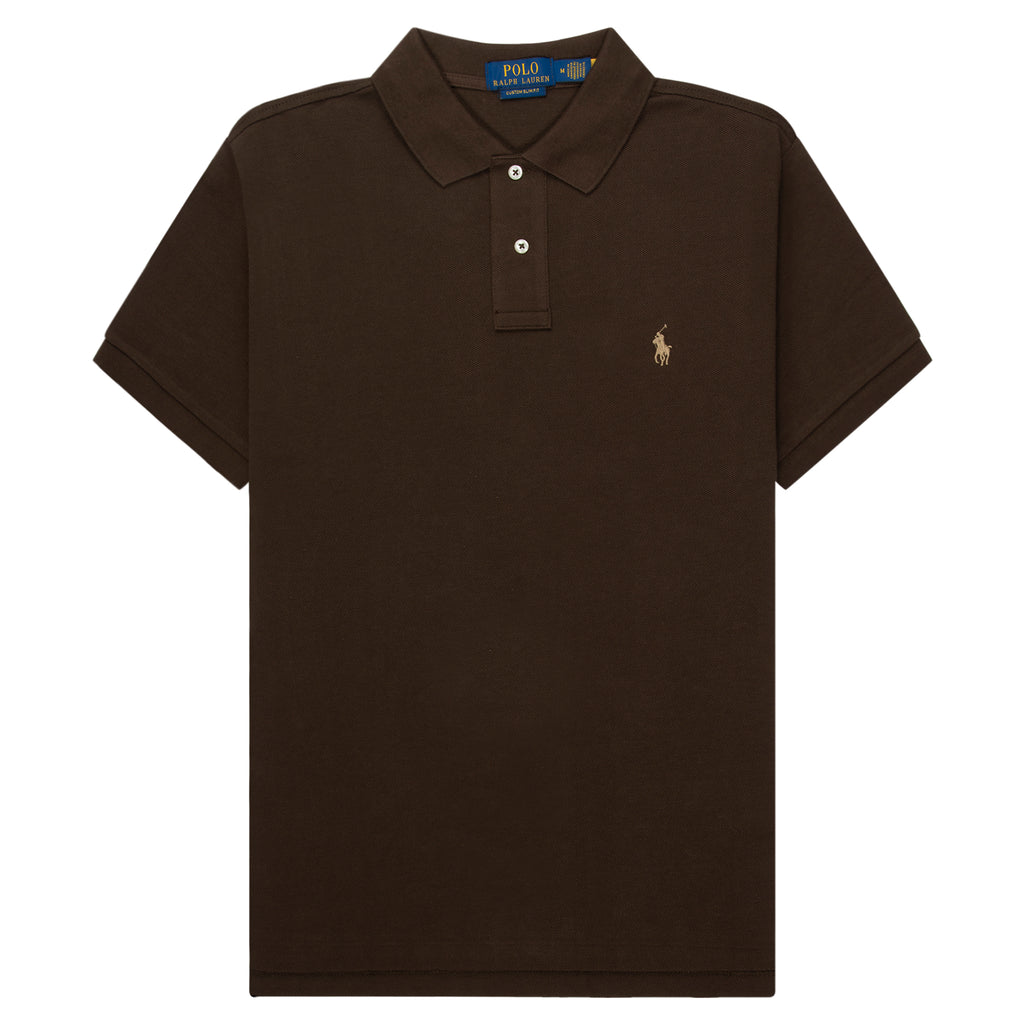 Ralph Lauren Brown Custom Slim Fit Polo Shirt
