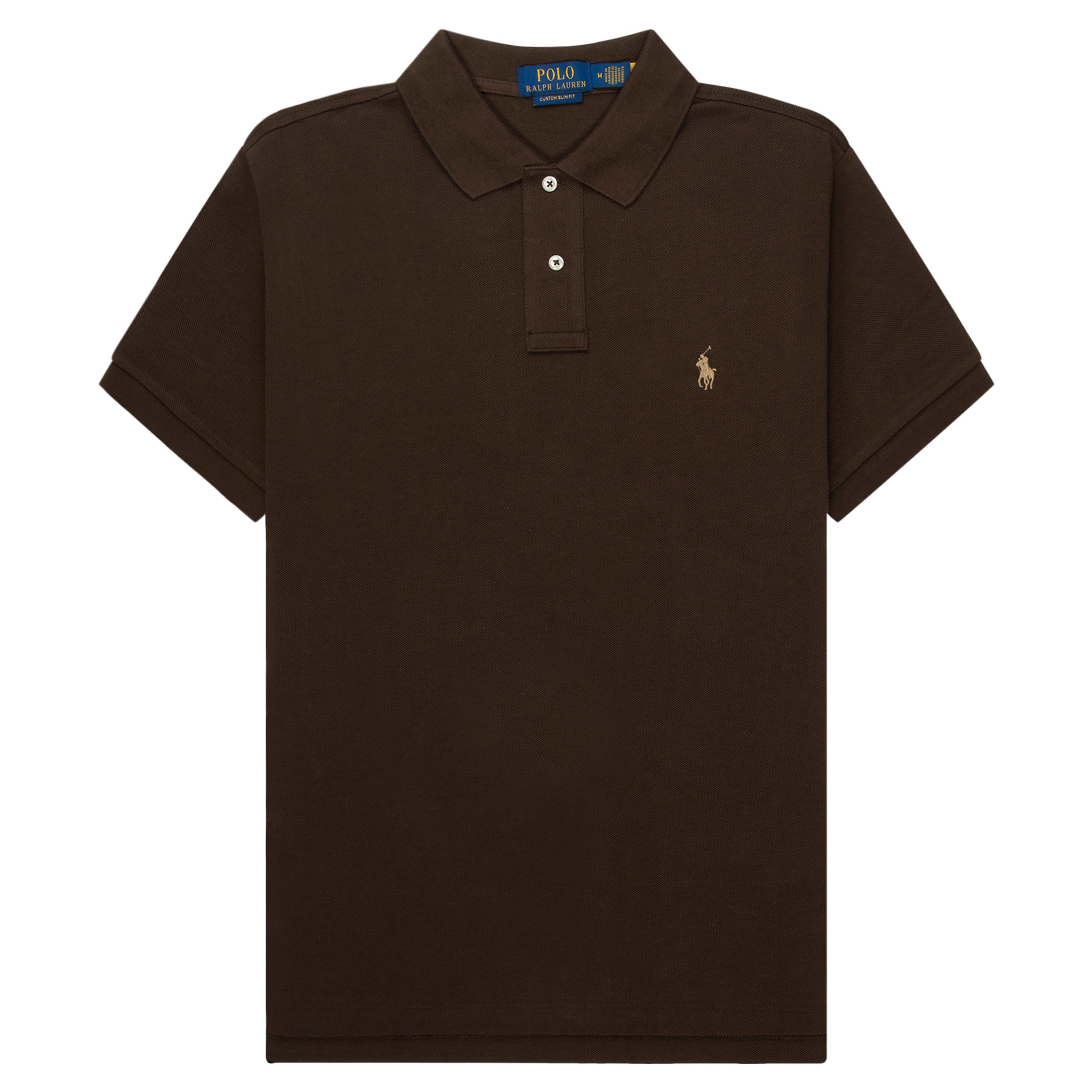 Ralph Lauren Brown Custom Slim Fit Polo Shirt