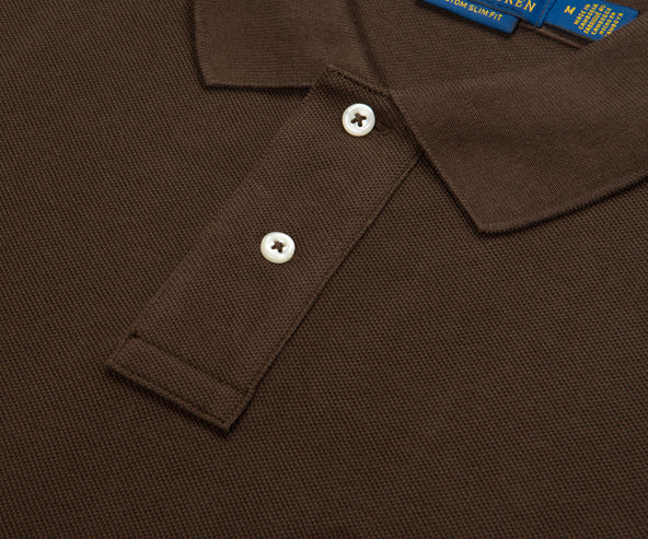 Polo Ralph Lauren Brown Custom Slim Fit Polo Shirt