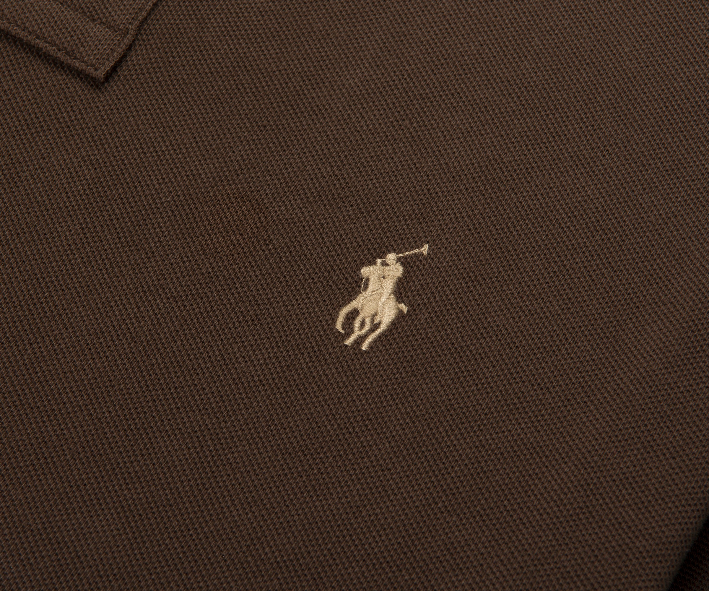 Ralph Lauren Brown Custom Slim Fit Polo Shirt