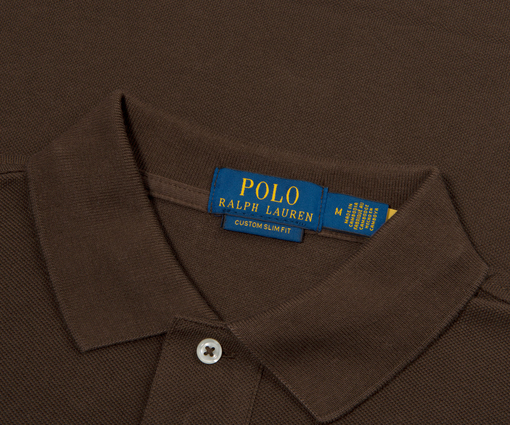 Ralph Lauren Brown Custom Slim Fit Polo Shirt