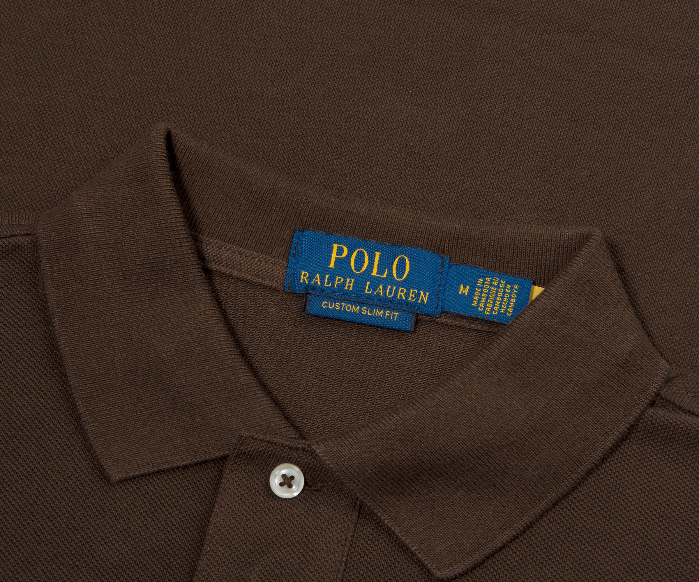 Ralph Lauren Brown Custom Slim Fit Polo Shirt