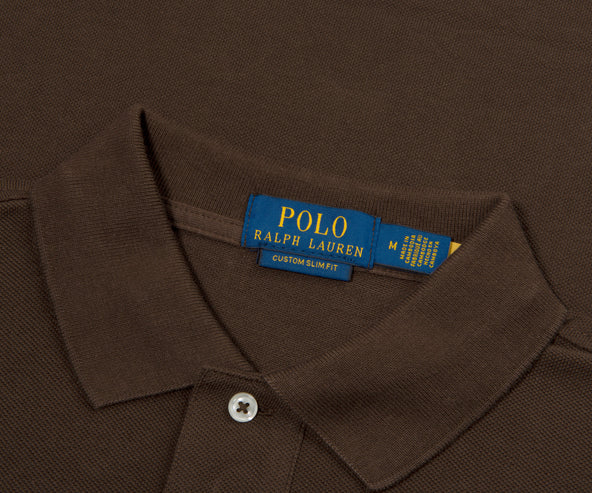 Polo Ralph Lauren Brown Custom Slim Fit Polo Shirt