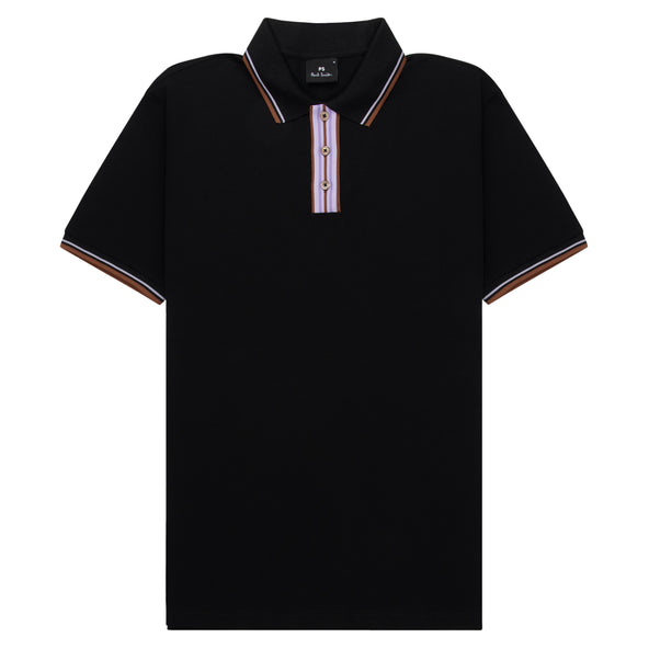 Paul Smith Black/ Purple Placket Polo