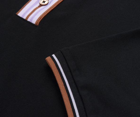 Paul Smith Black/ Purple Placket Polo