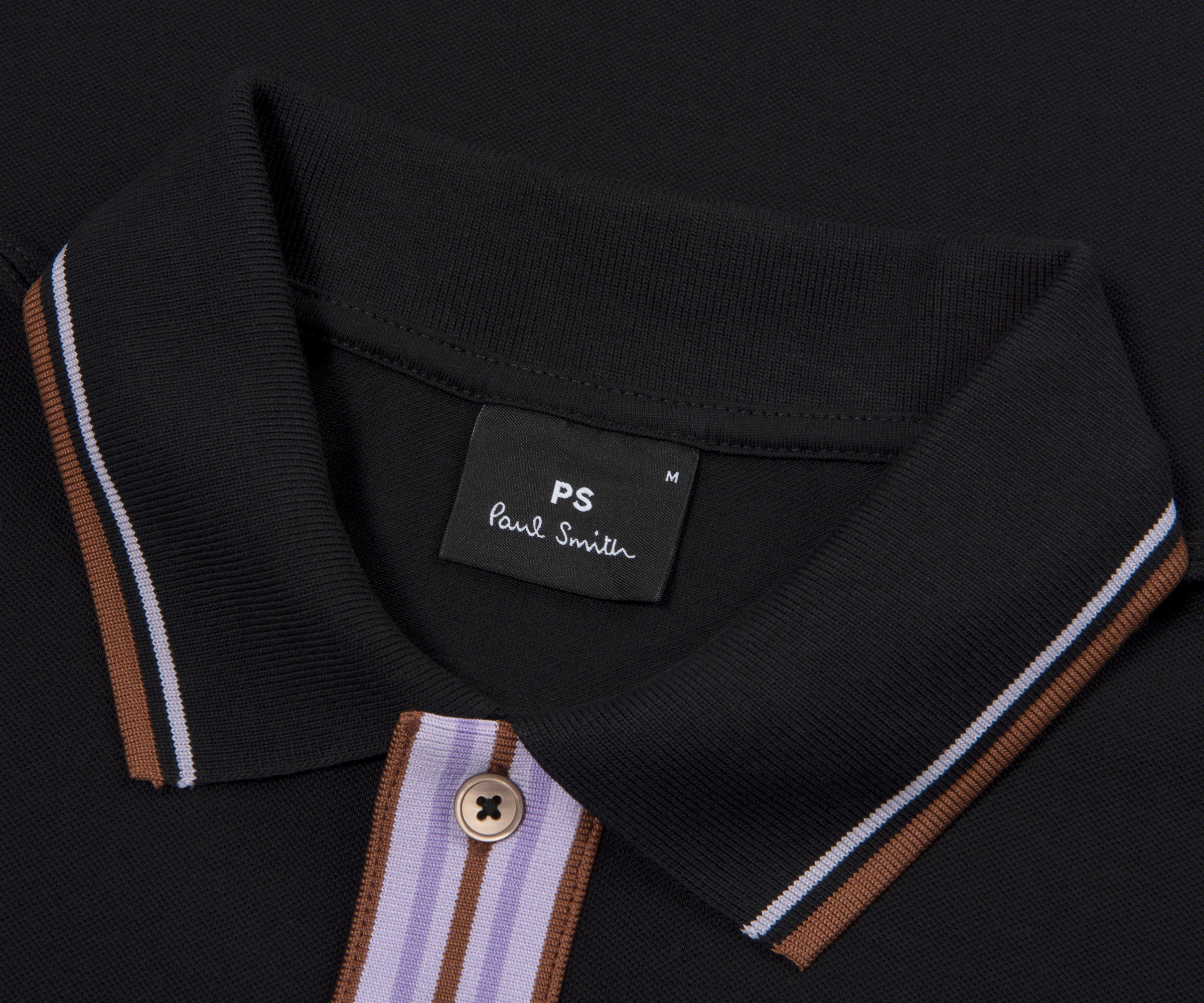 Paul Smith Black/ Purple Placket Polo