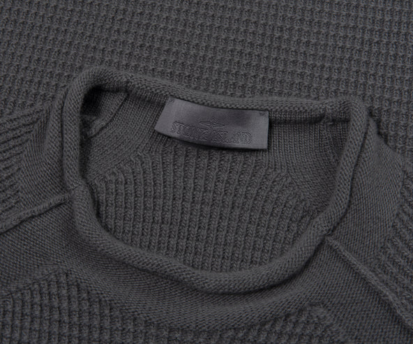 Stone Island Ghost Grey Waffle Sweater