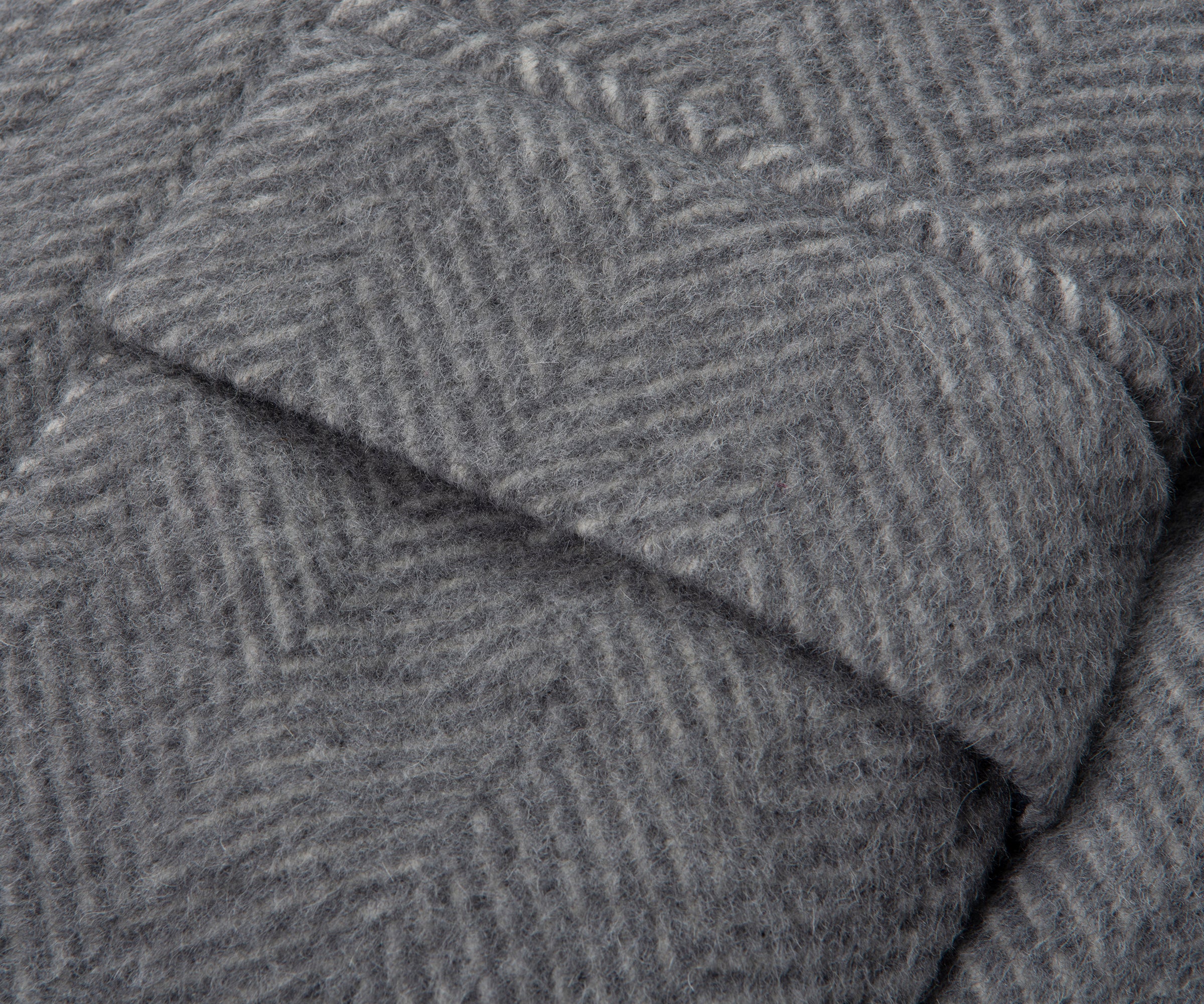 Boss Grey Herringbone Fluffy Bomber