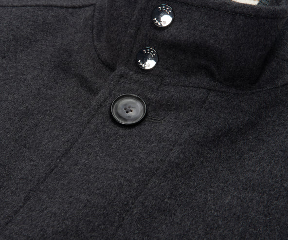 Boss Dark Grey Woolen Overcoat