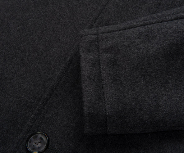 Boss Dark Grey Woolen Overcoat