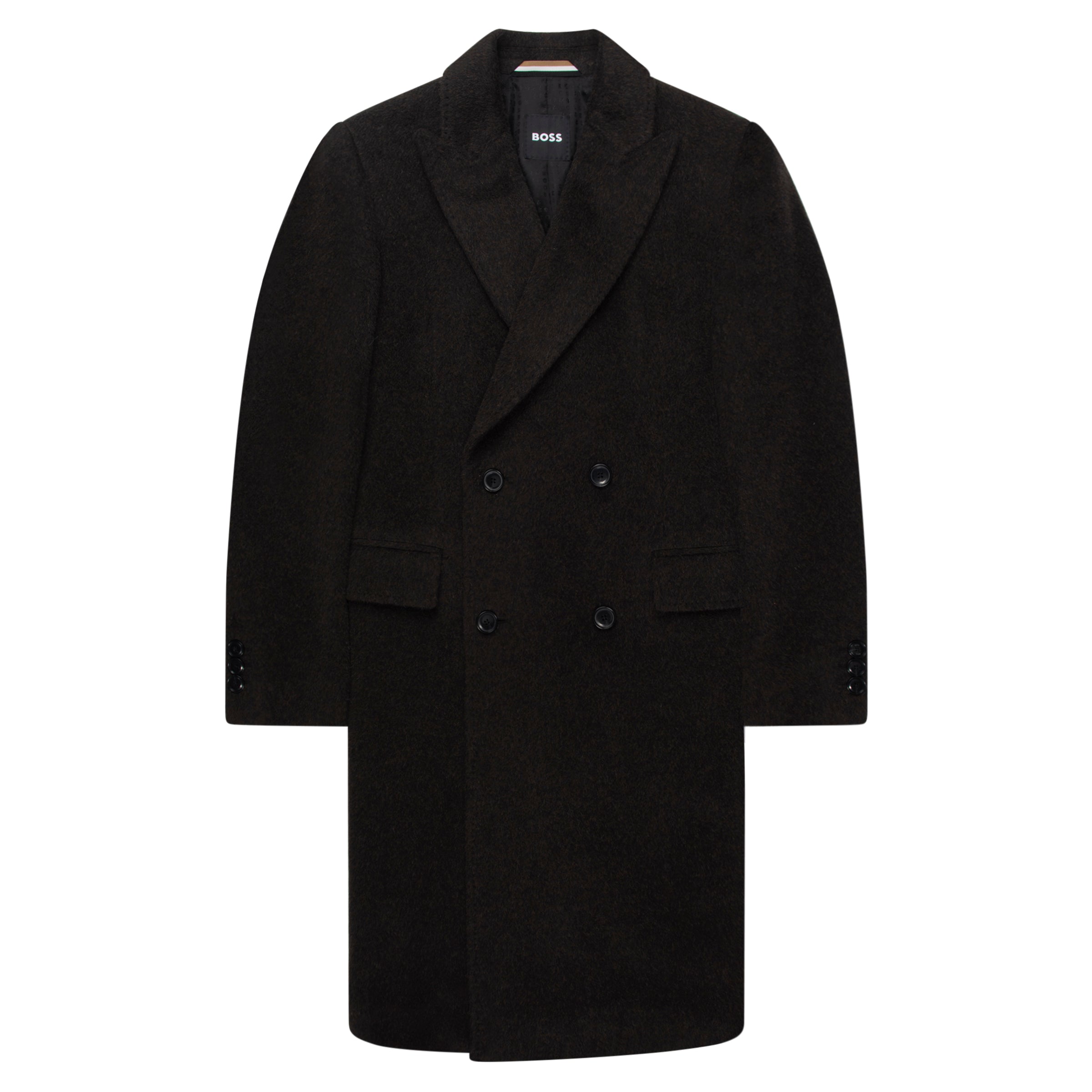 Boss Hyde DB Brown Double Breasted Trench Coat