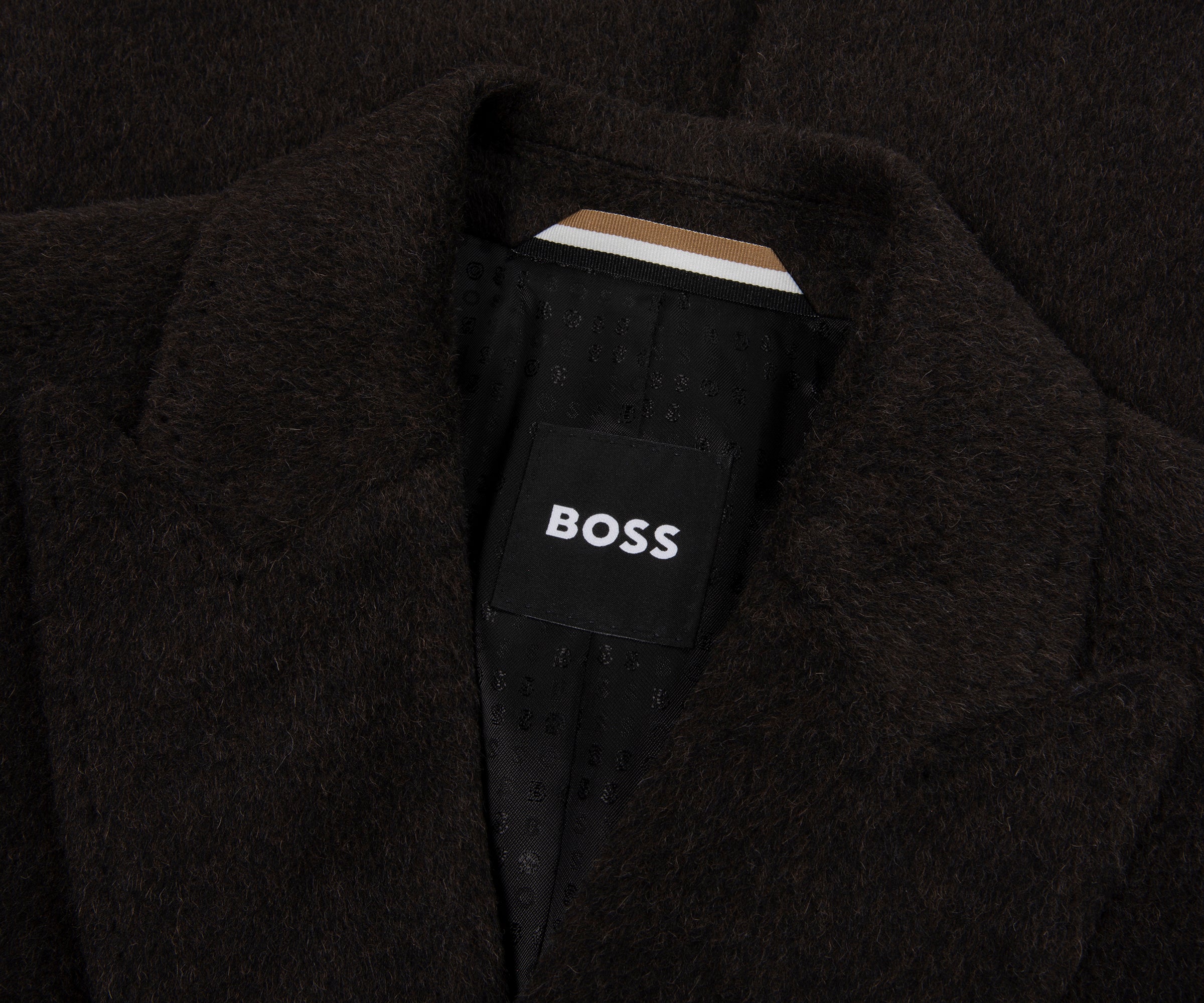 Boss Hyde DB Brown Double Breasted Trench Coat