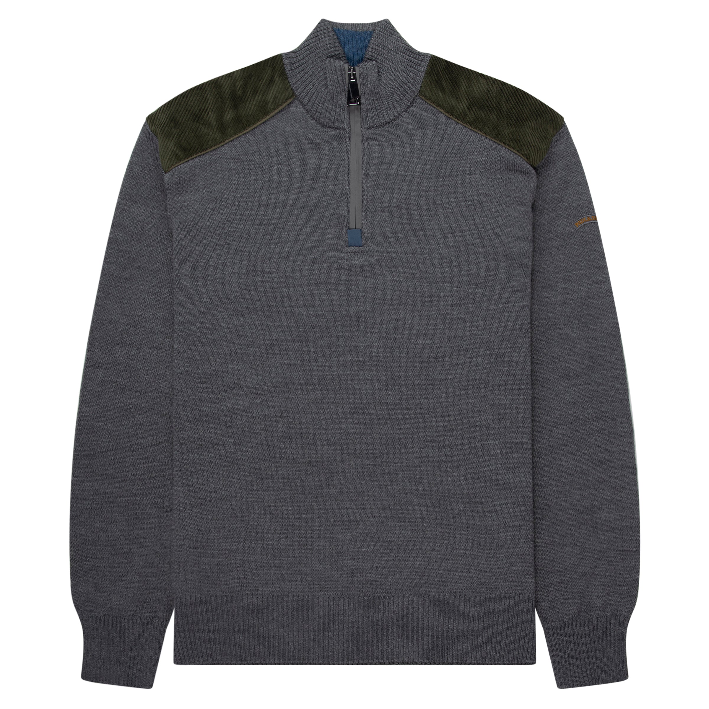 Paul & Shark Grey 1/4 Zip Knit Sweater