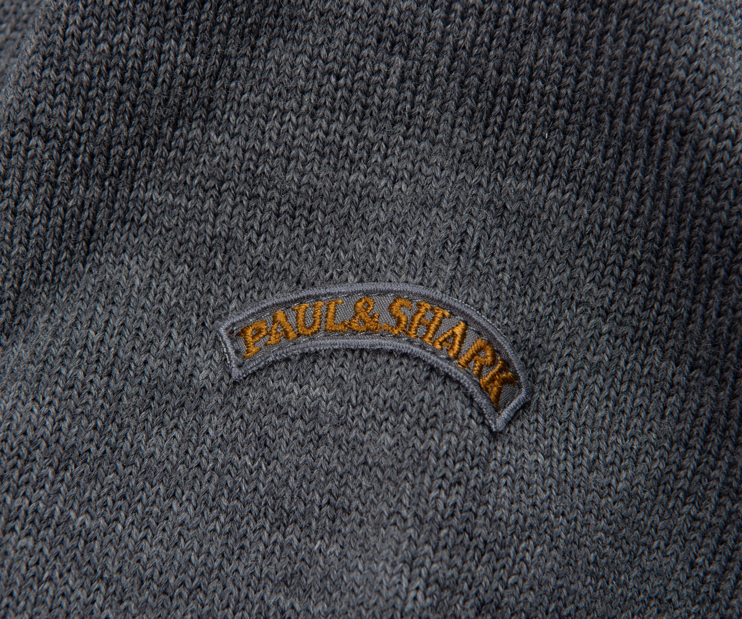 Paul & Shark Grey 1/4 Zip Knit Sweater