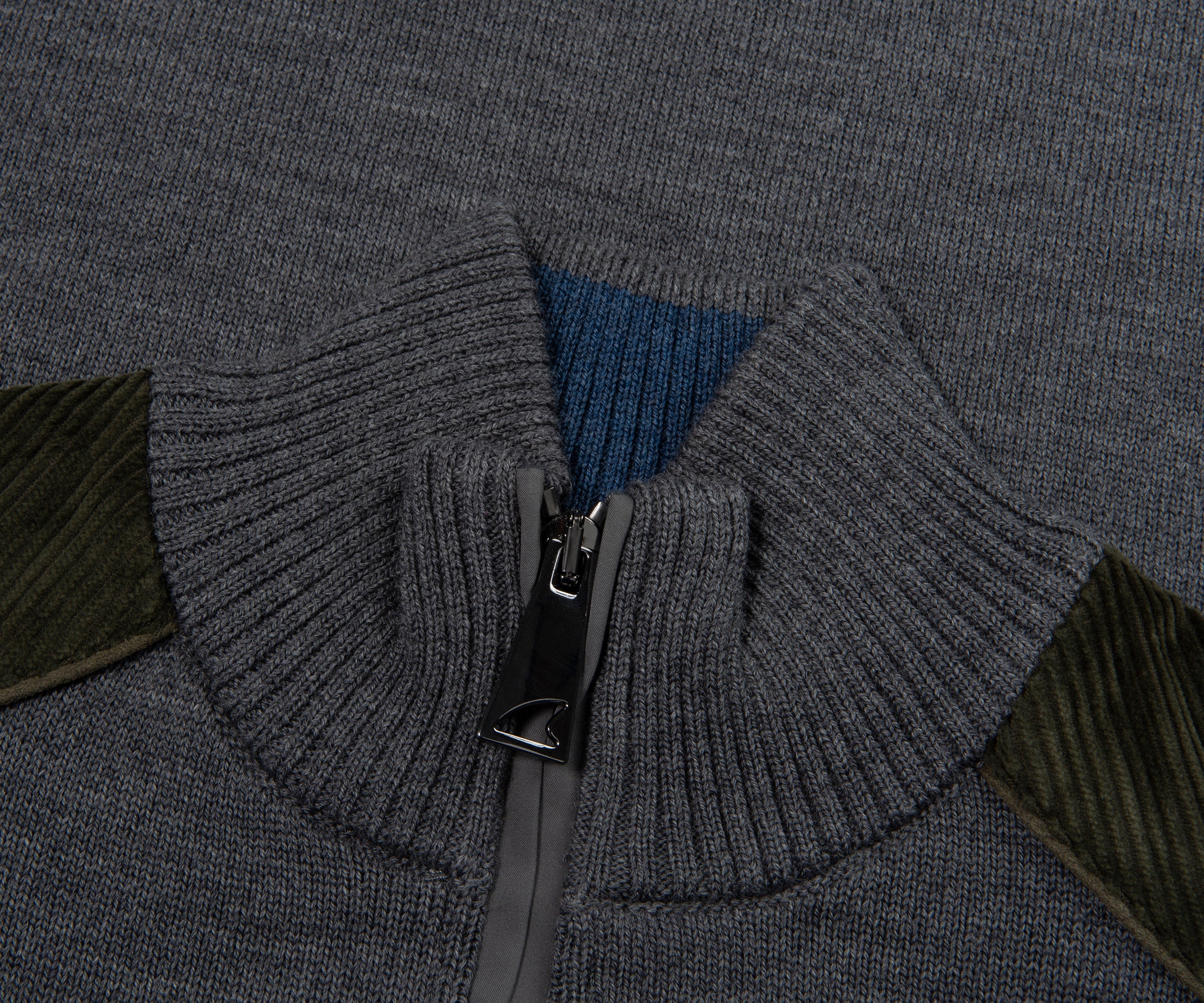 Paul & Shark Grey 1/4 Zip Knit Sweater