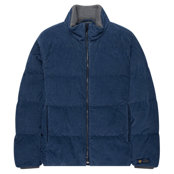Paul & Shark Blue Cord Down Jacket