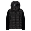 C.P. Company Black Merino Wool Goggle Hooded Puffer Jacket