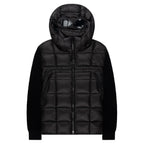 C.P. Company Black Merino Wool Goggle Hooded Puffer Jacket
