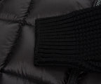 C.P. Company Black Merino Wool Goggle Hooded Puffer Jacket
