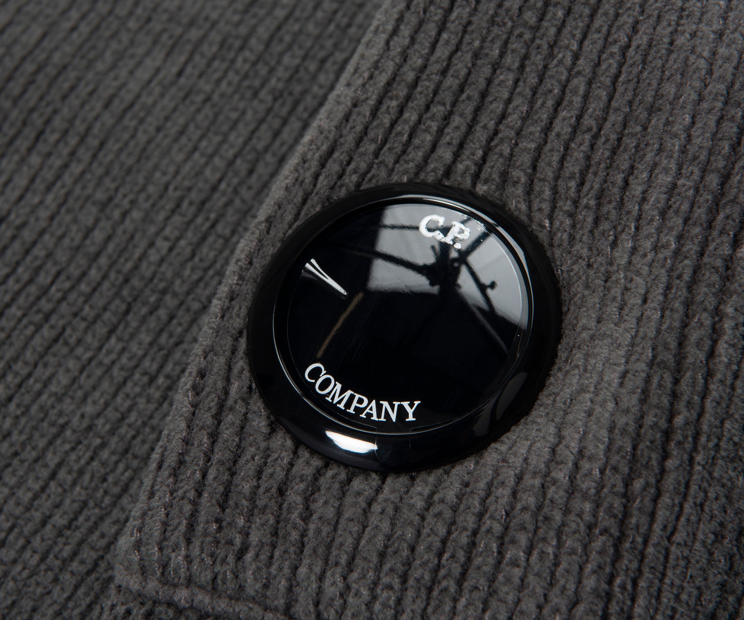 C.P. Company Grey Heavy Knitted LS Polo