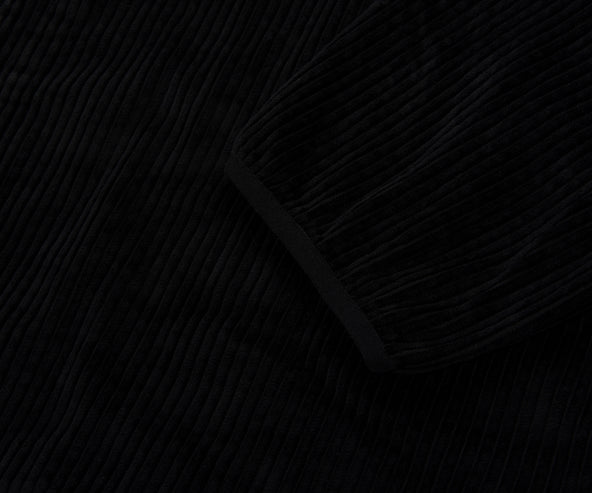 C.P. Company Black Corduroy Goggle Hoodie